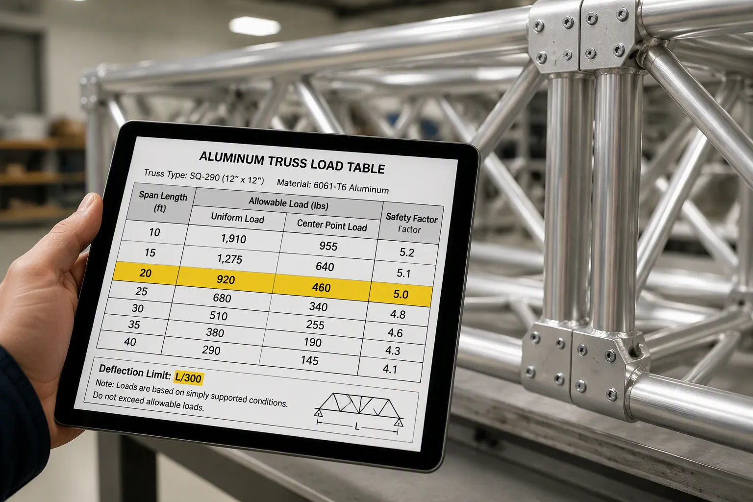 Using Load Tables To Verify Load Capacity