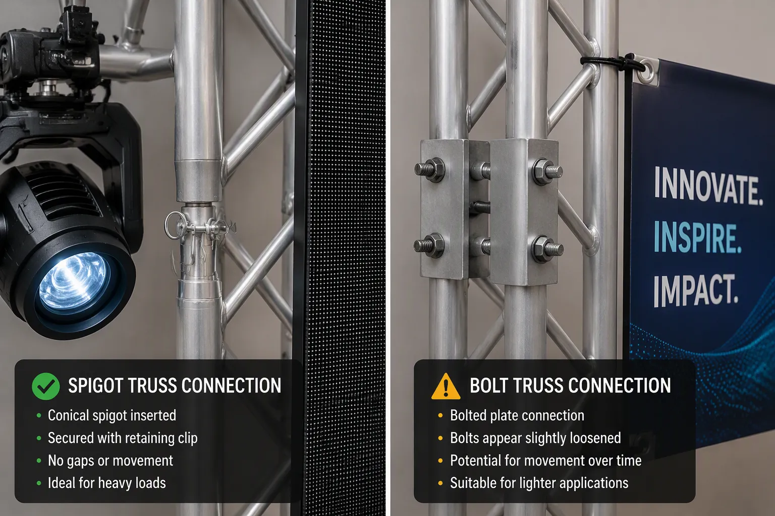 Load Capacity: Spigot Truss vs Bolt Truss