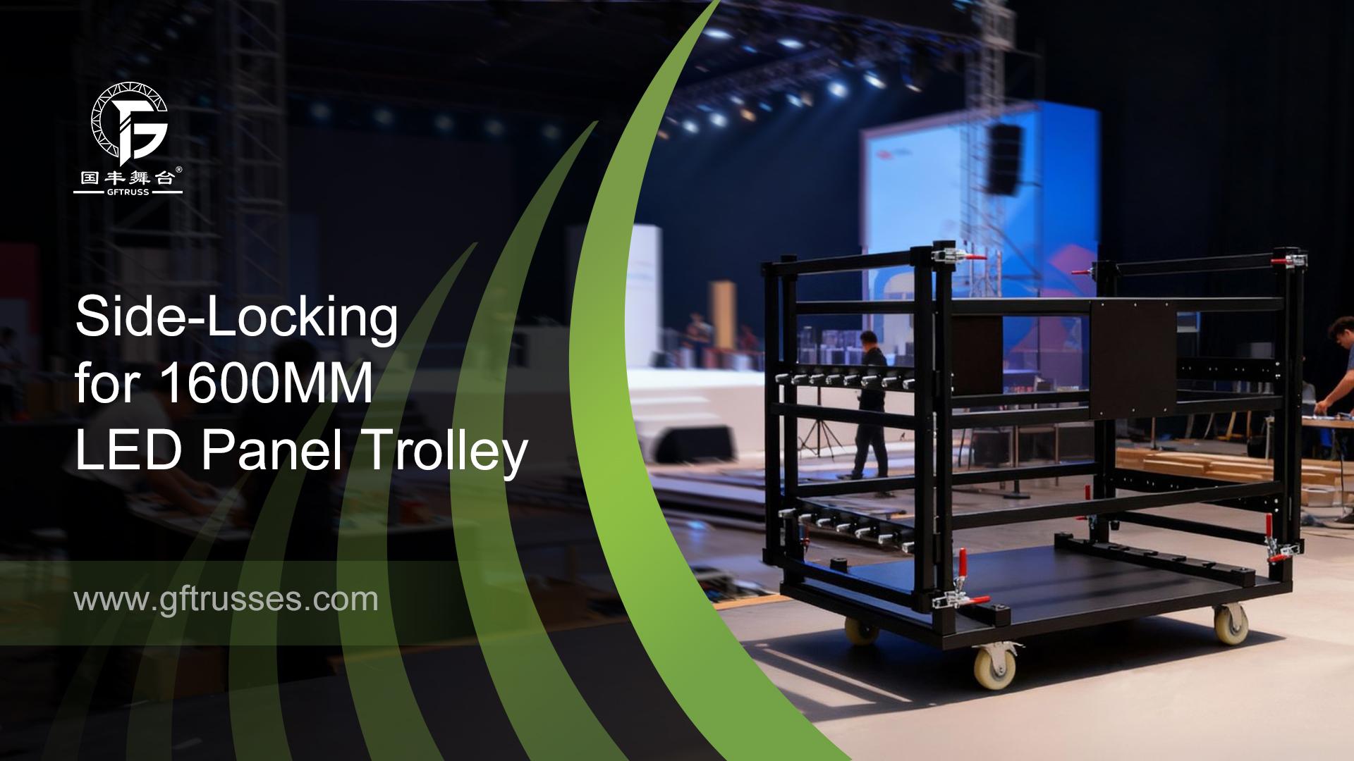 Side-Locking LED Panel Trolley/Cart for Easy Touring& Transportation