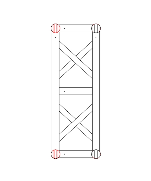 #GF-Truss 550&times;1500mm heavy duty aluminum truss system