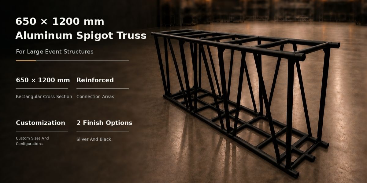 650 x 1200mm aluminum spigot truss key features 650 x 1200mm aluminum spigot truss key features